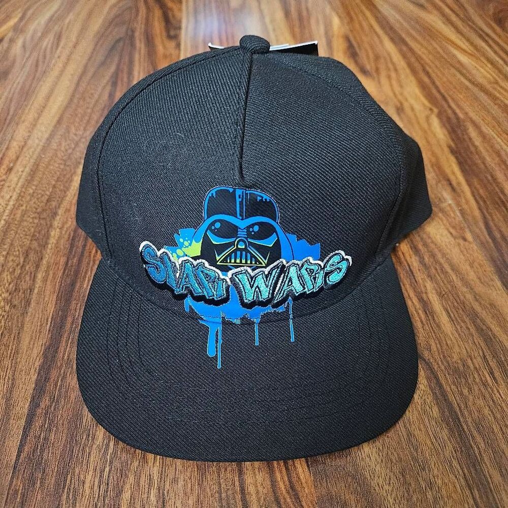 Box Lunch Black Star Wars Graffiti Style Darth Vader Youth Sized Hat